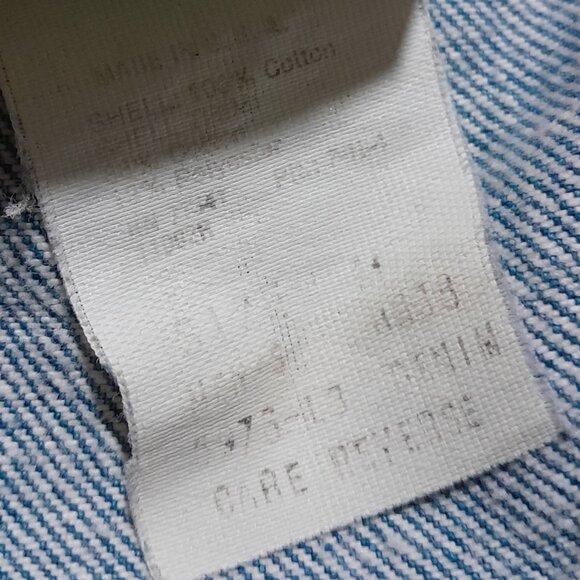 Vintage L.L Bean Light Blue Denim & Corduroy Barn Coat sz Medium - Picture 3 of 11